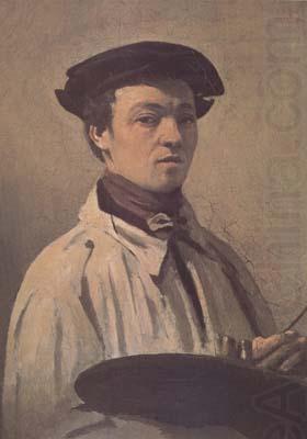 Corot la Palette d la main (mk11), Jean Baptiste Camille  Corot